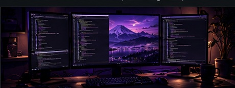 Secure Linux workstation with a multi-monitor development setup